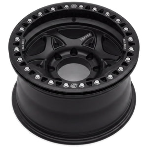 Baja Built Tribute forged beadlock wheel - Matt Black, 8-lug, rim profile