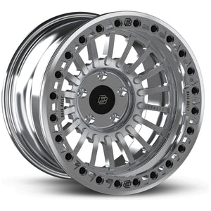 Maverick - Machined Raw (raw ring & black bolts) - three-quarter