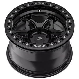 Baja Built Tribute forged beadlock wheel - Glossy Black, 5-lug, rim profile
