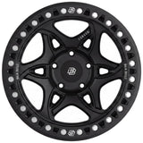 Baja Built Tribute forged beadlock wheel - Matt Black, 5-lug, face on