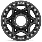 Baja Built Tribute forged beadlock wheel - Glossy Black, 8-lug, face on