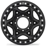 Baja Built Tribute forged beadlock wheel - Matt Black, 8-lug, face on