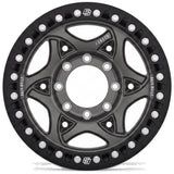 Baja Built Tribute forged beadlock wheel - Satin Graphite, 8-lug, face on