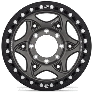 Baja Built Tribute forged beadlock wheel - Satin Graphite, 8-lug, face on