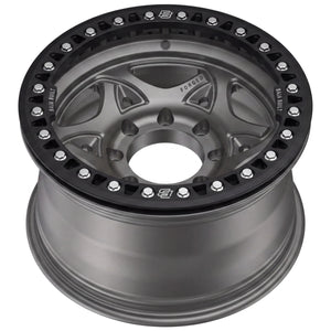 Baja Built Tribute forged beadlock wheel - Satin Graphite, 8-lug, rim profile