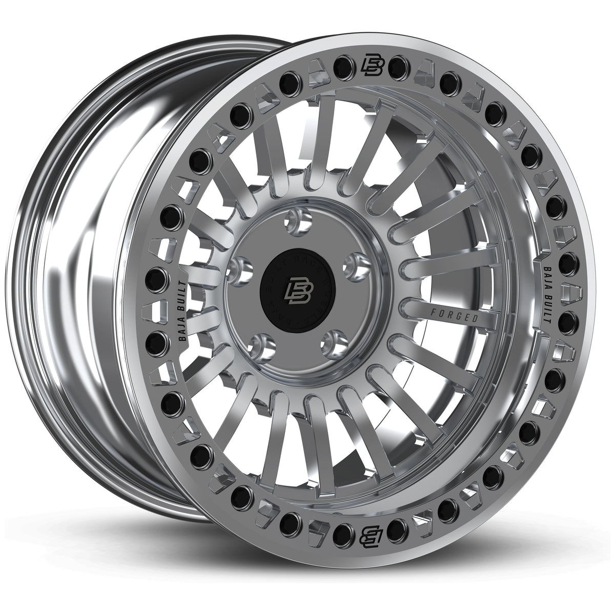 Maverick - Machined Raw (raw ring & black bolts) - three-quarter