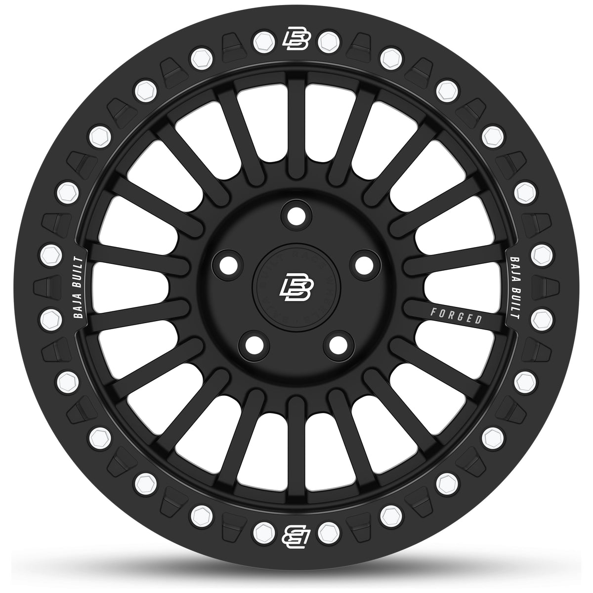 Maverick - Matt Black (black ring & aluminum bolts) - front