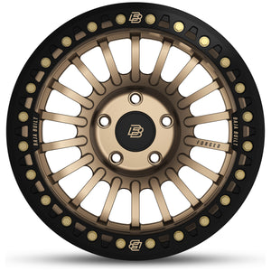 Maverick - Satin Bronze (black ring & bronze bolts) - front