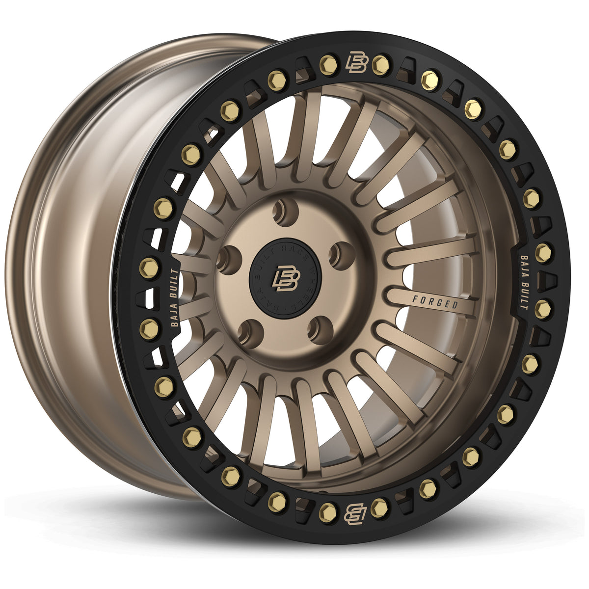 Maverick - Satin Bronze (black ring & bronze bolts) - three-quarter