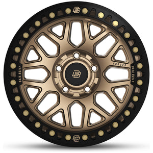 Outlaw - Satin Bronze (black ring & bronze bolts) - front