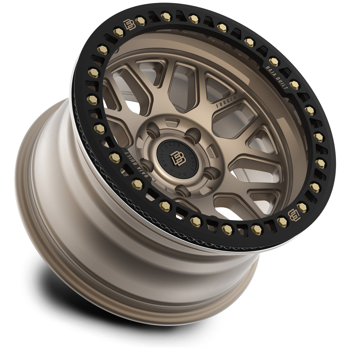 Outlaw - Satin Bronze (black ring & bronze bolts) - side