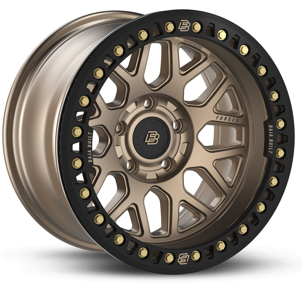 Outlaw - Satin Bronze (black ring & bronze bolts) - three-quarter