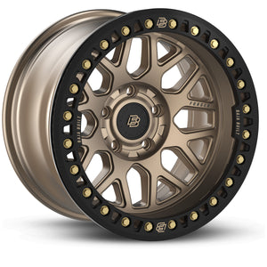 Outlaw - Satin Bronze (black ring & bronze bolts) - three-quarter