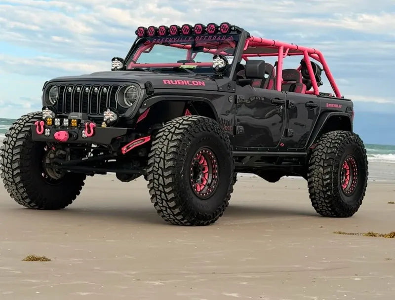 Jeep Beach 2026 - Black Rubicon on the sand at Daytona Beach